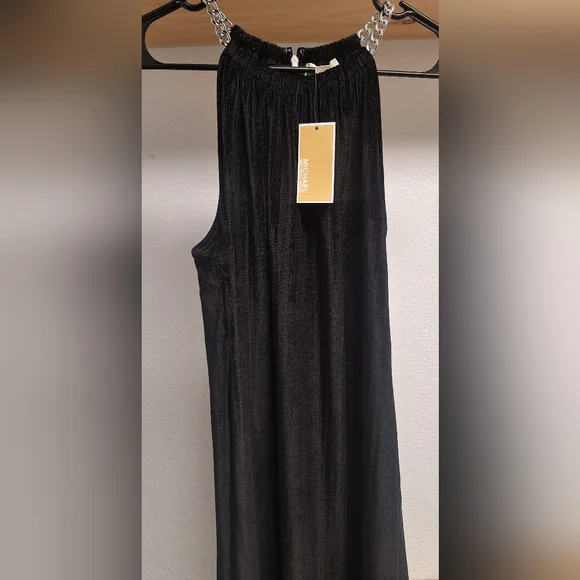 michael kors black halter dress Michael Michael Kors, Crepe Halter Dress, Black, 8